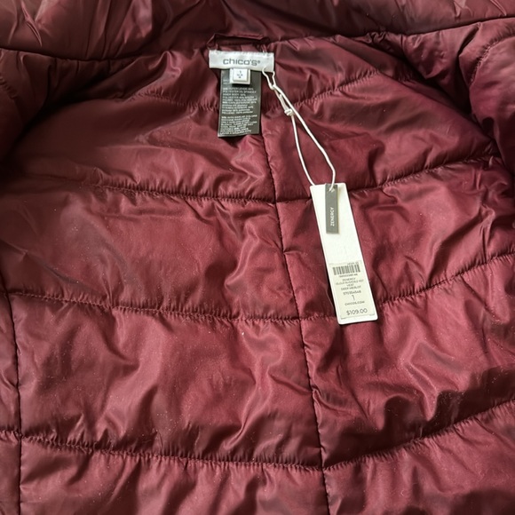 NEW Chico’s Zenergy Velour Reversible Vest Deep Merlot - Picture 13 of 13